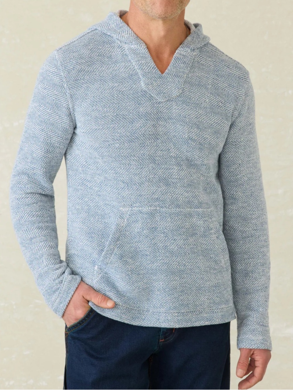 Faherty Whitewater Hoodie Men’s Large Gray Hooded Long Sleeve